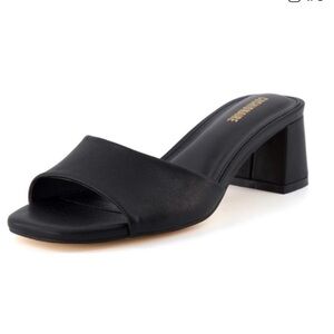 CUSHIONAIRE TABOO BLACK SANDAL
2” BLOCK HEEL WORN ONCE EUC